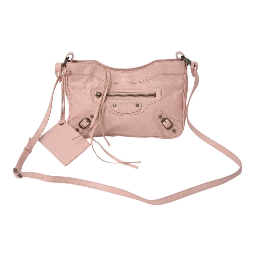 BALENCIAGA The Getaway shoulder bag pink leather black
